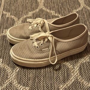 Casual Beige Lace-Up Sneakers